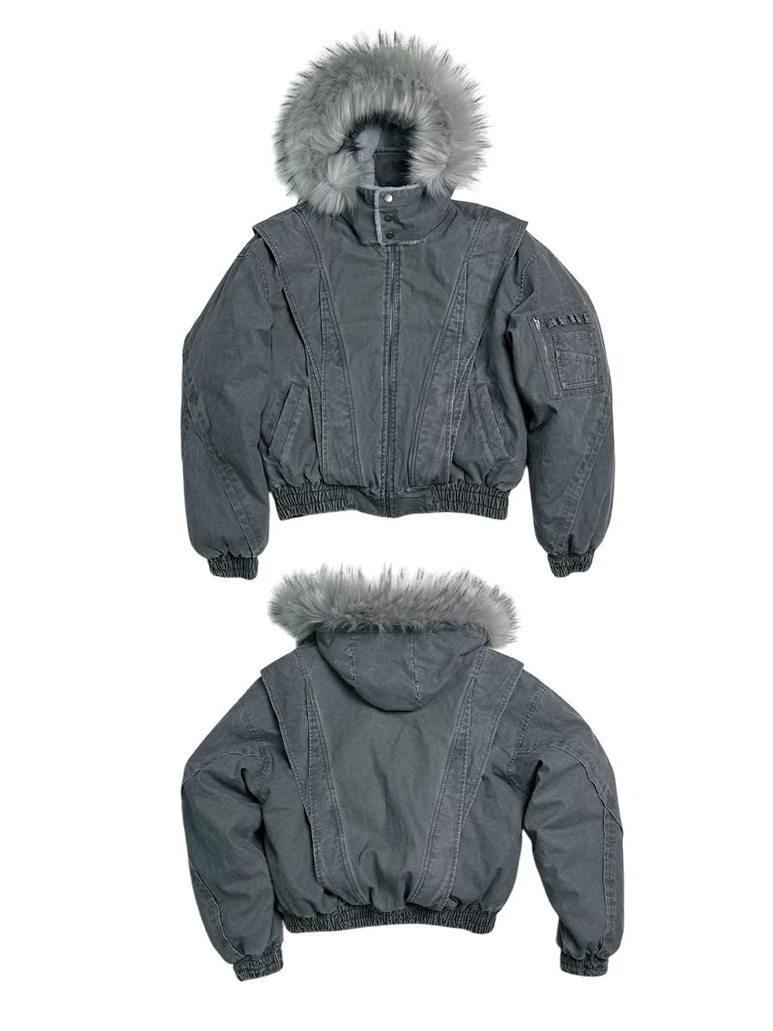 SGWCULT 후드 퍼 자켓 상품이미지1