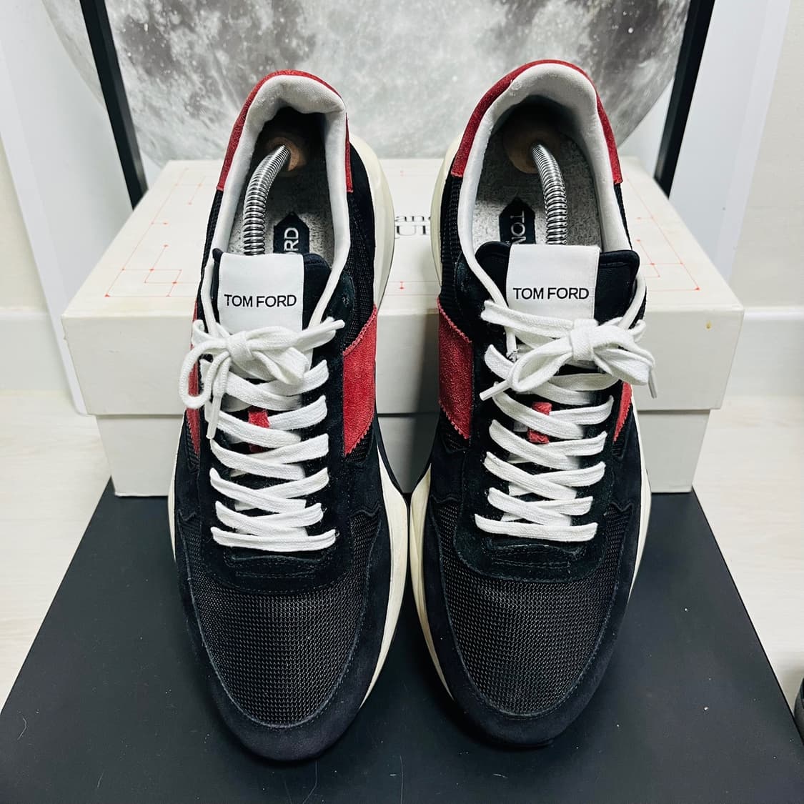 정품 10) 톰포드 자가 스웨이드 레드 스니커즈 280 상품이미지3