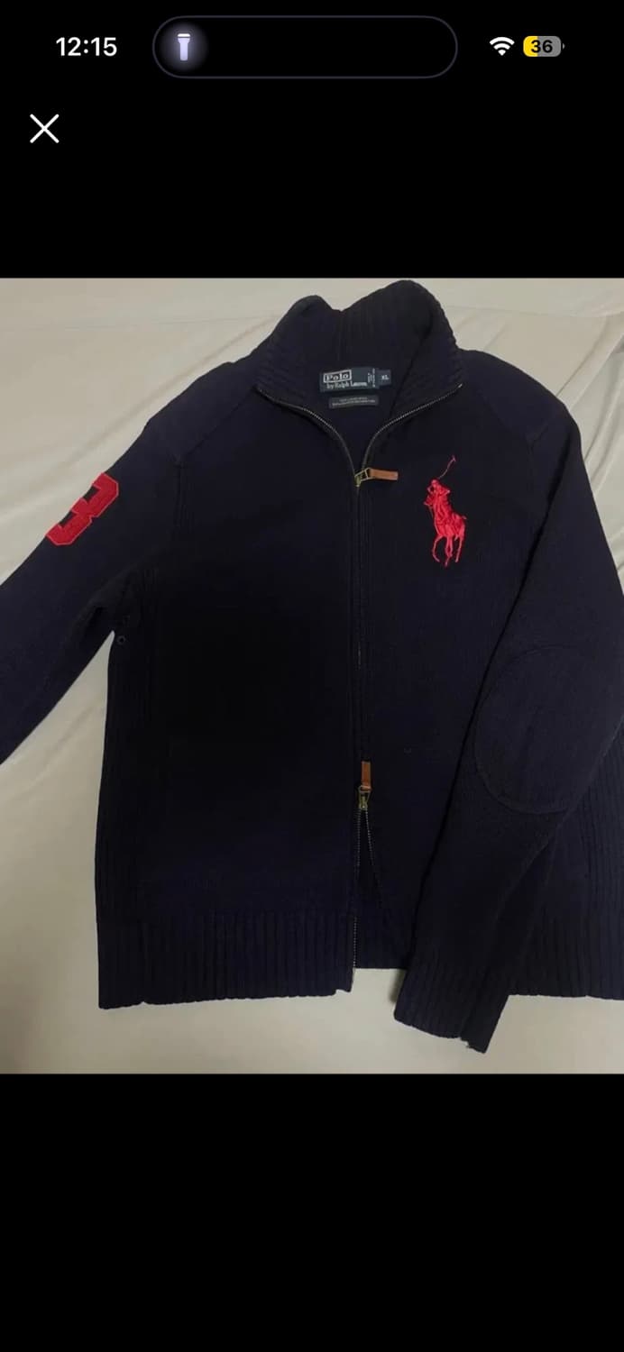 폴로 빅포니 램스울 니트집업 상품이미지1