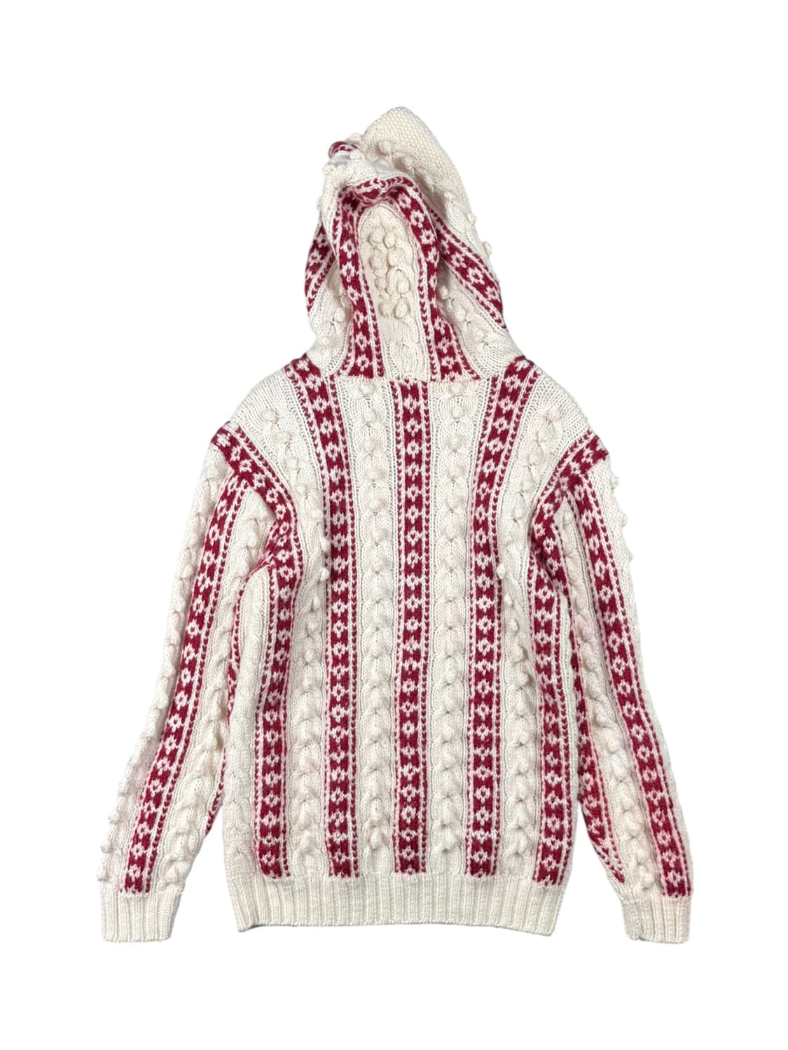 Vintage 핸드메이드 니트 후디 상품이미지4