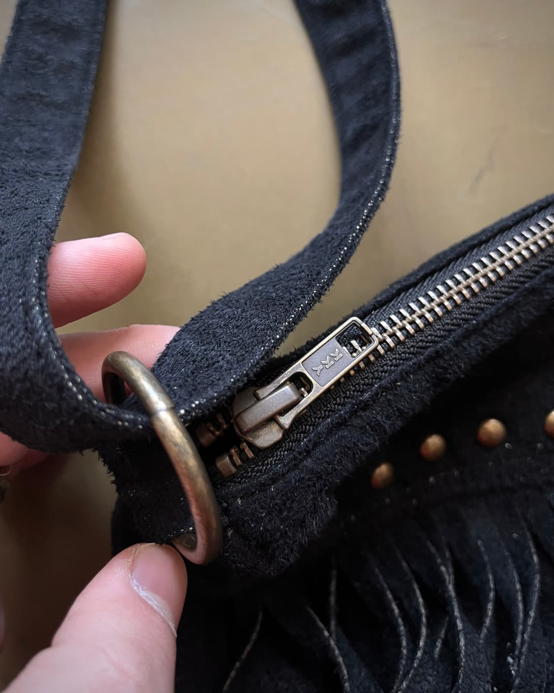 EARTH MAGIC Leather Fringe Studs Bag 상품이미지6