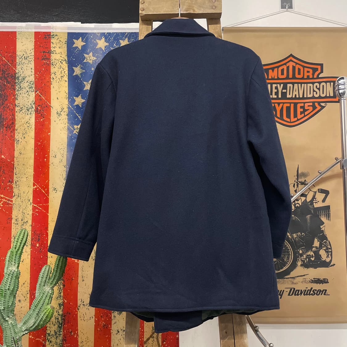 90s 폴로 랄프로렌 미 해군 밀리터리 복각 피 코트 N217 상품이미지2