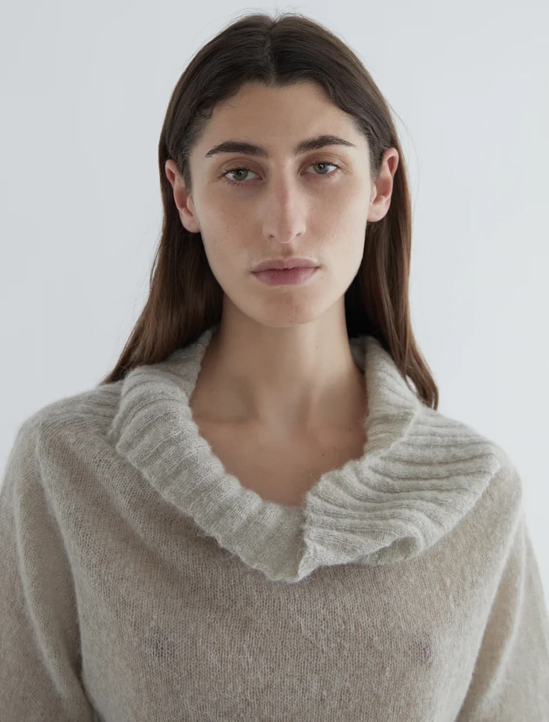 [XS,S,M,L]팔로마울 Sofre 모헤어 오프숄더 니트/그레이 상품이미지7