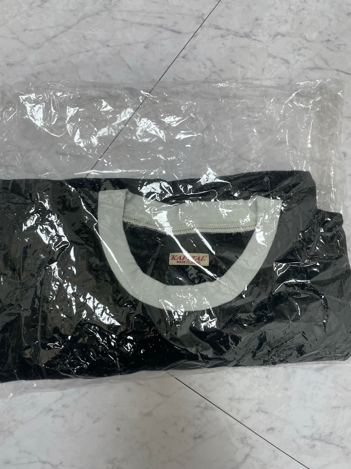 캐피탈 18.5 텐지쿠 링거 포켓 티셔츠 파미 블랙 상품이미지3