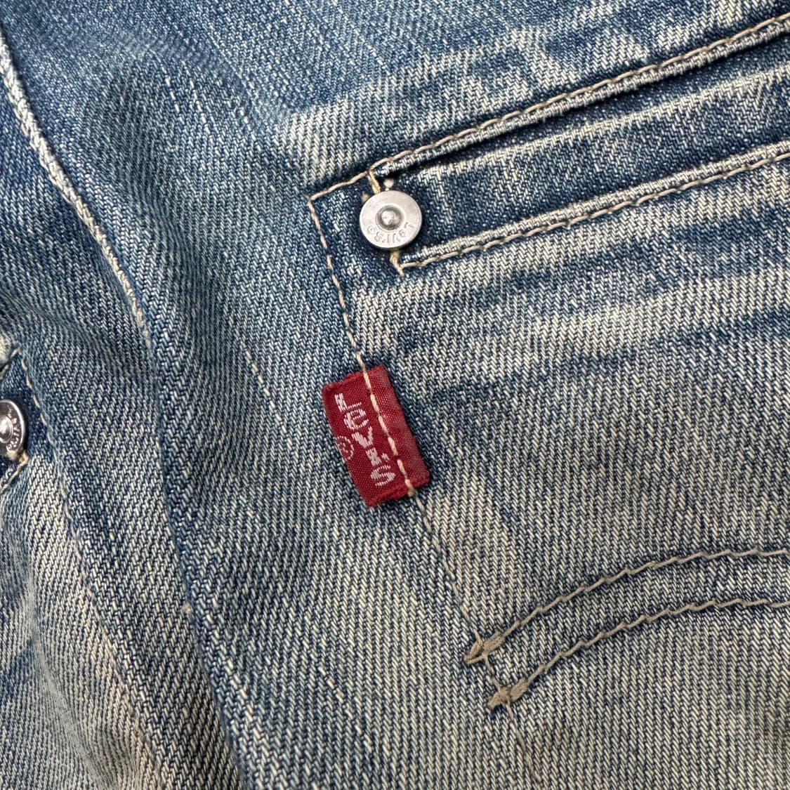 리바이스 00s 페이딩 엔진 엔지니어드 워싱 데님팬츠 상품이미지7