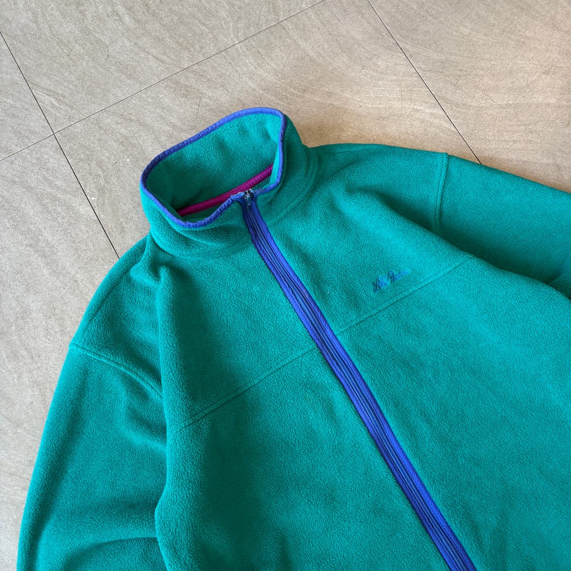 90s L.L.bean 90년대 생산 엘엘빈 그린 플리스 자켓 상품이미지2
