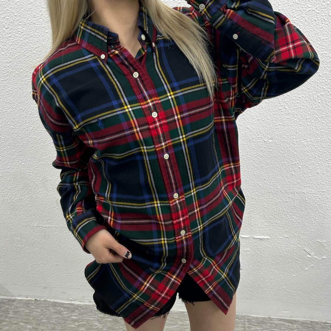 폴로 랄프로렌 블루포니 멀티배색 타탄체크 셔츠 L 상품이미지1