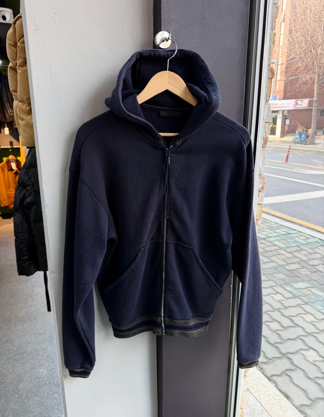 S/ 프라다 백로고 코튼 후디 집업 상품이미지3