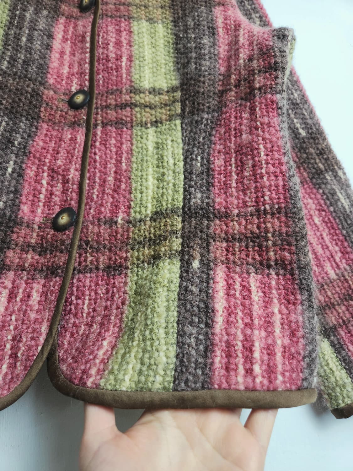 체크 울 자켓 상품이미지5