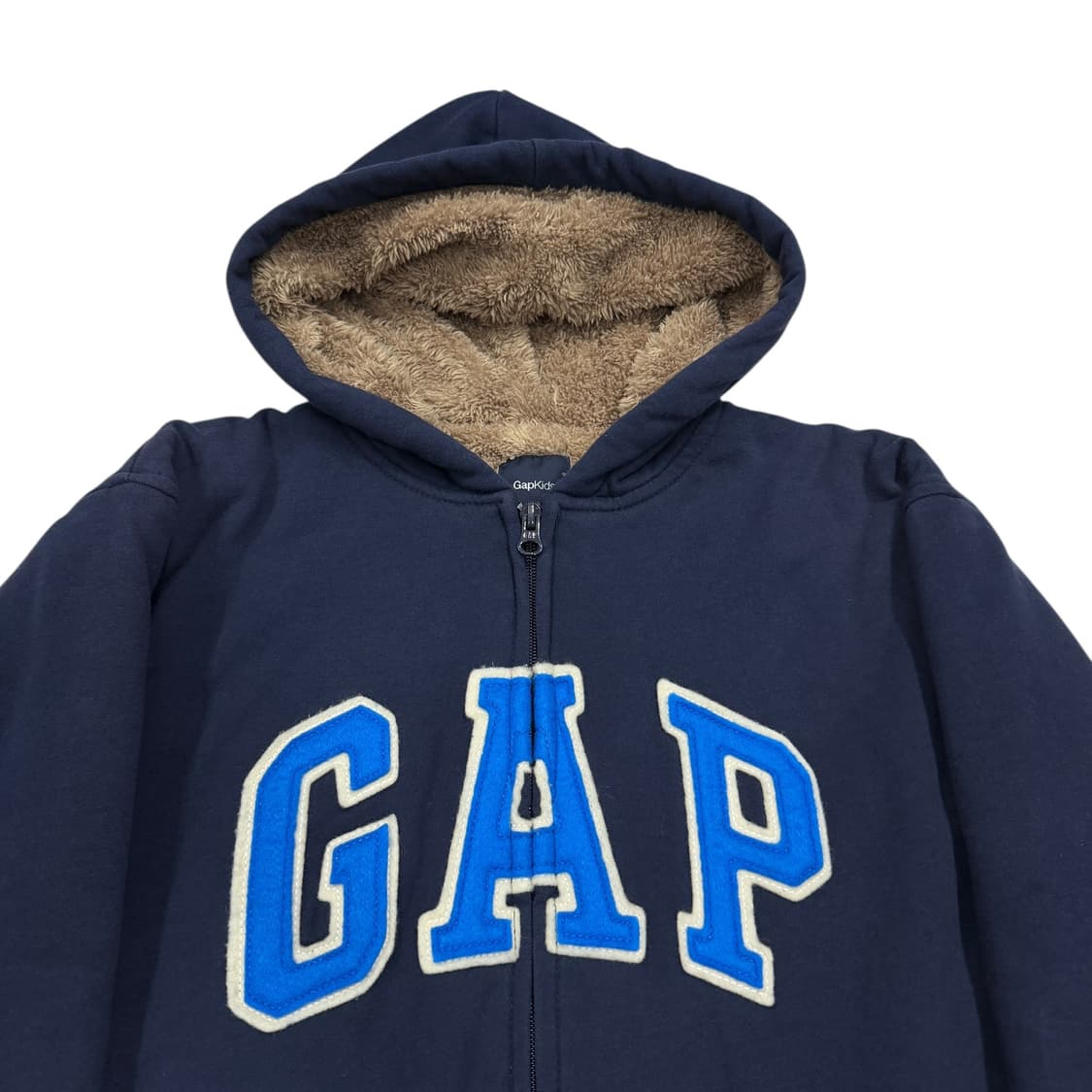 GAP 갭 스펠로고 보아털 뽀글이 후드집업 네이비 상품이미지2