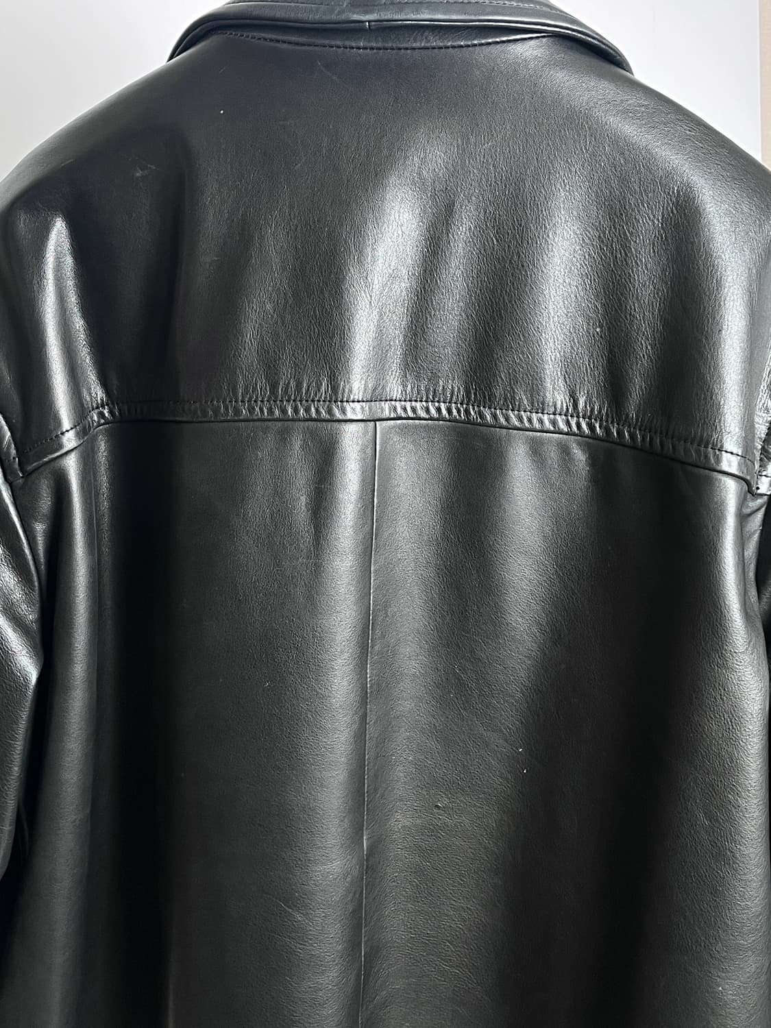 Old GAP Genuine Leather Car Coat L 상품이미지9