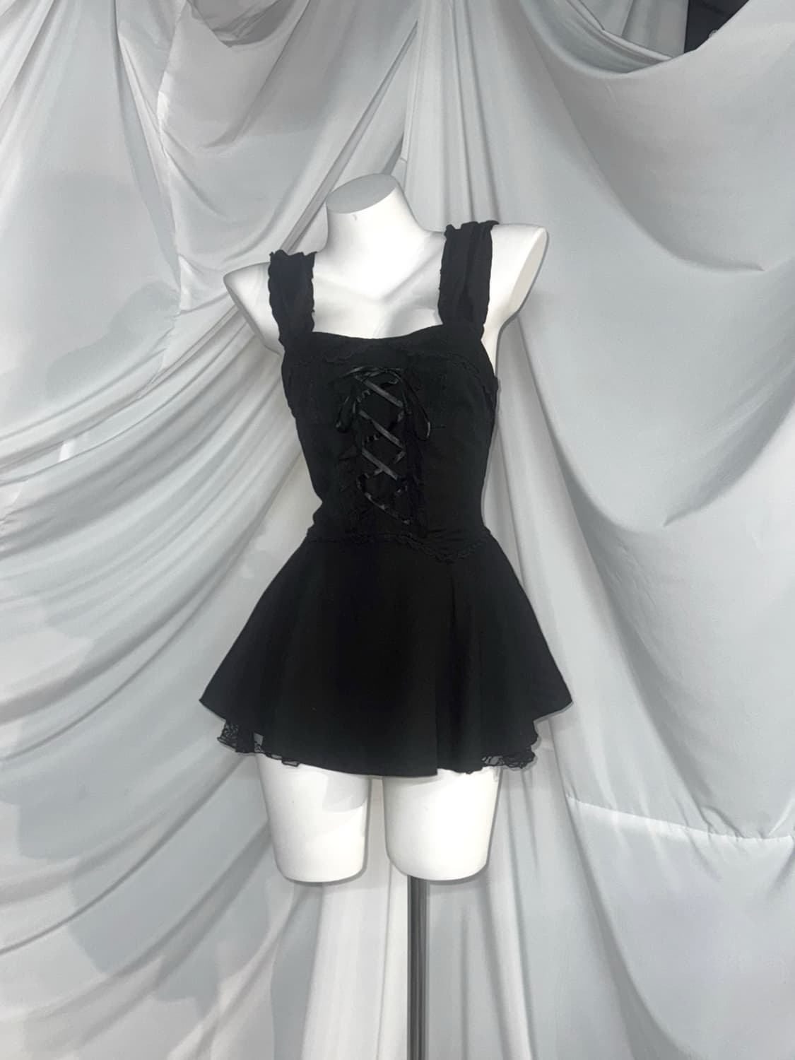 세라깔 블랙 고스고딕 아일렛 코디세트  상품이미지2