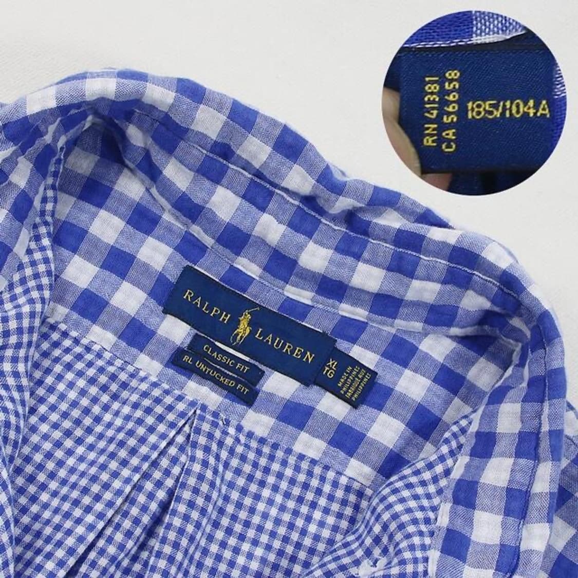 (착용컷) 폴로 랄프로렌 체크 셔츠 (남성용 XL) 상품이미지6