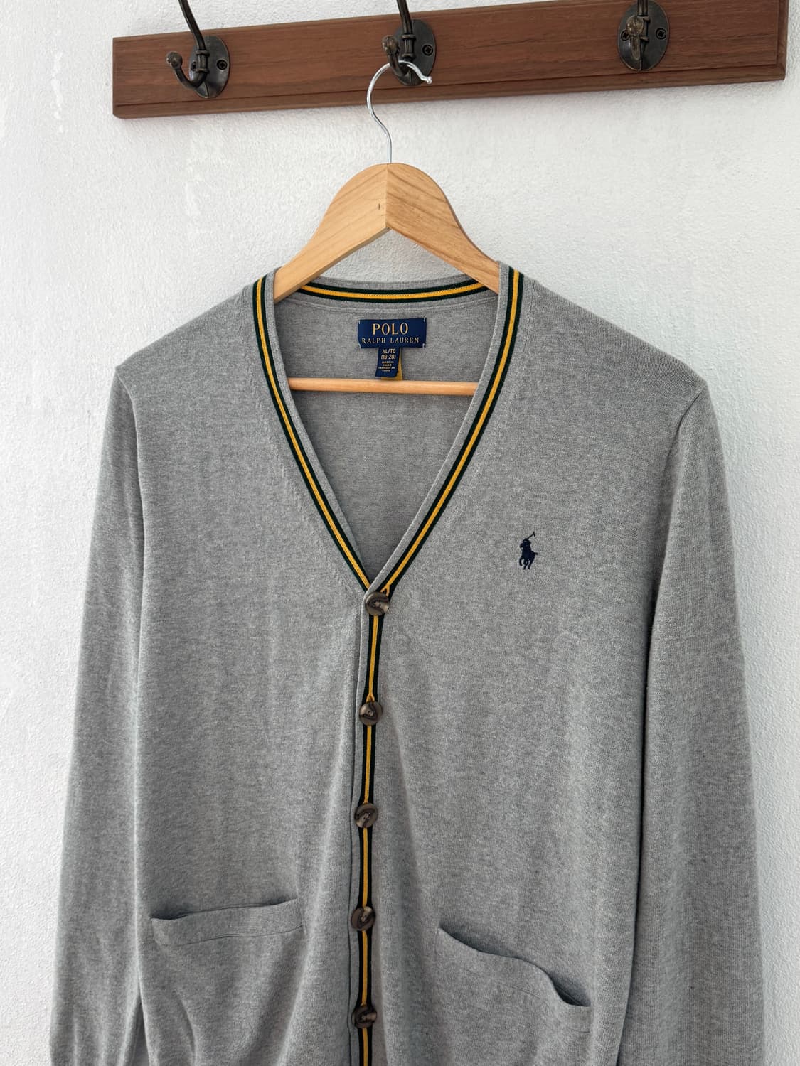 폴로 그레이 가디건 QR 신형 상품이미지1