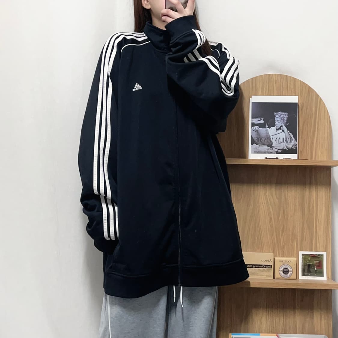 [정품] 아디다스 블랙 오버핏 삼선 져지 [ 2XL ] 상품이미지2