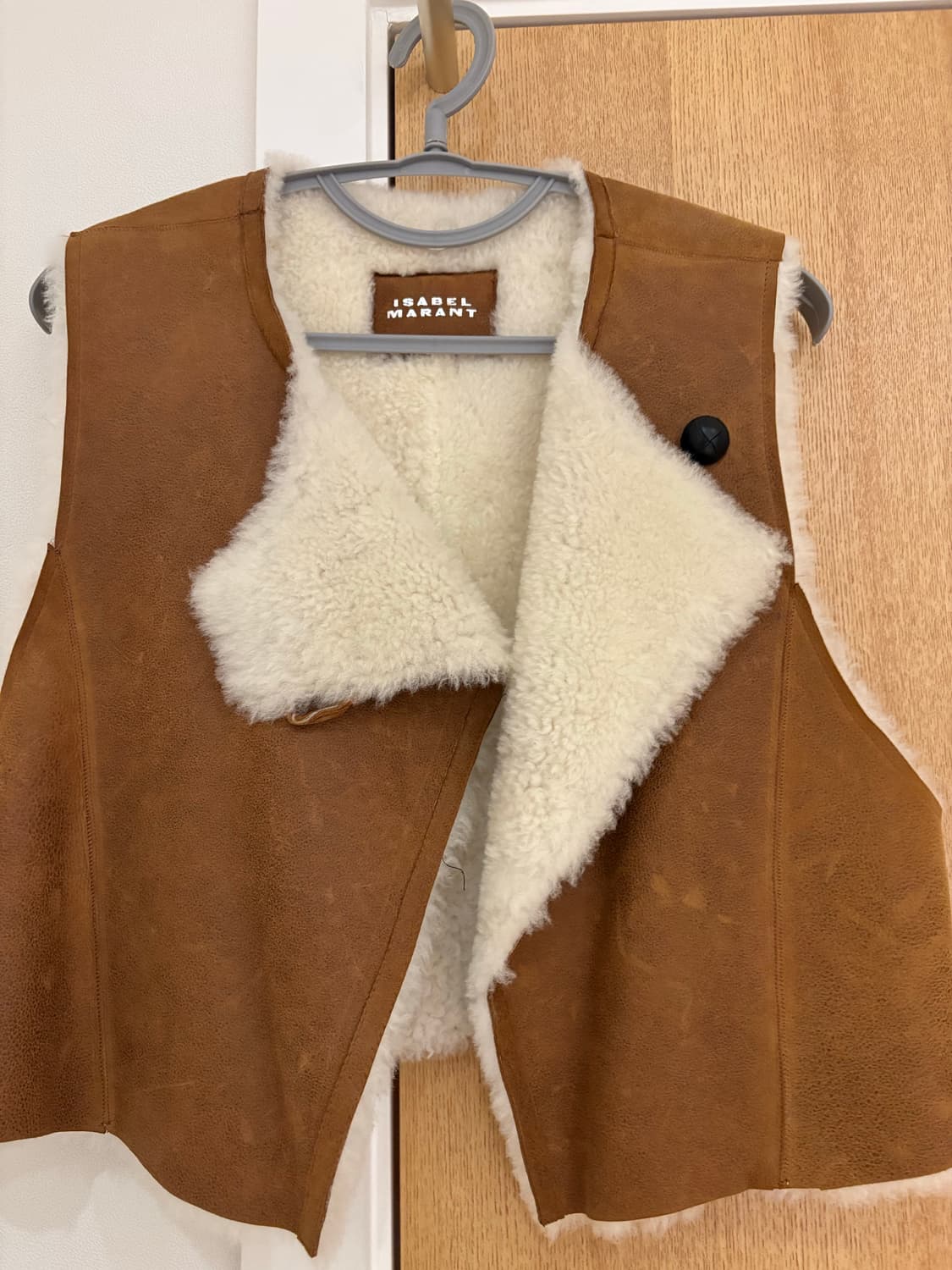 이자벨마랑 브라운 무스탕 조끼 상품이미지1