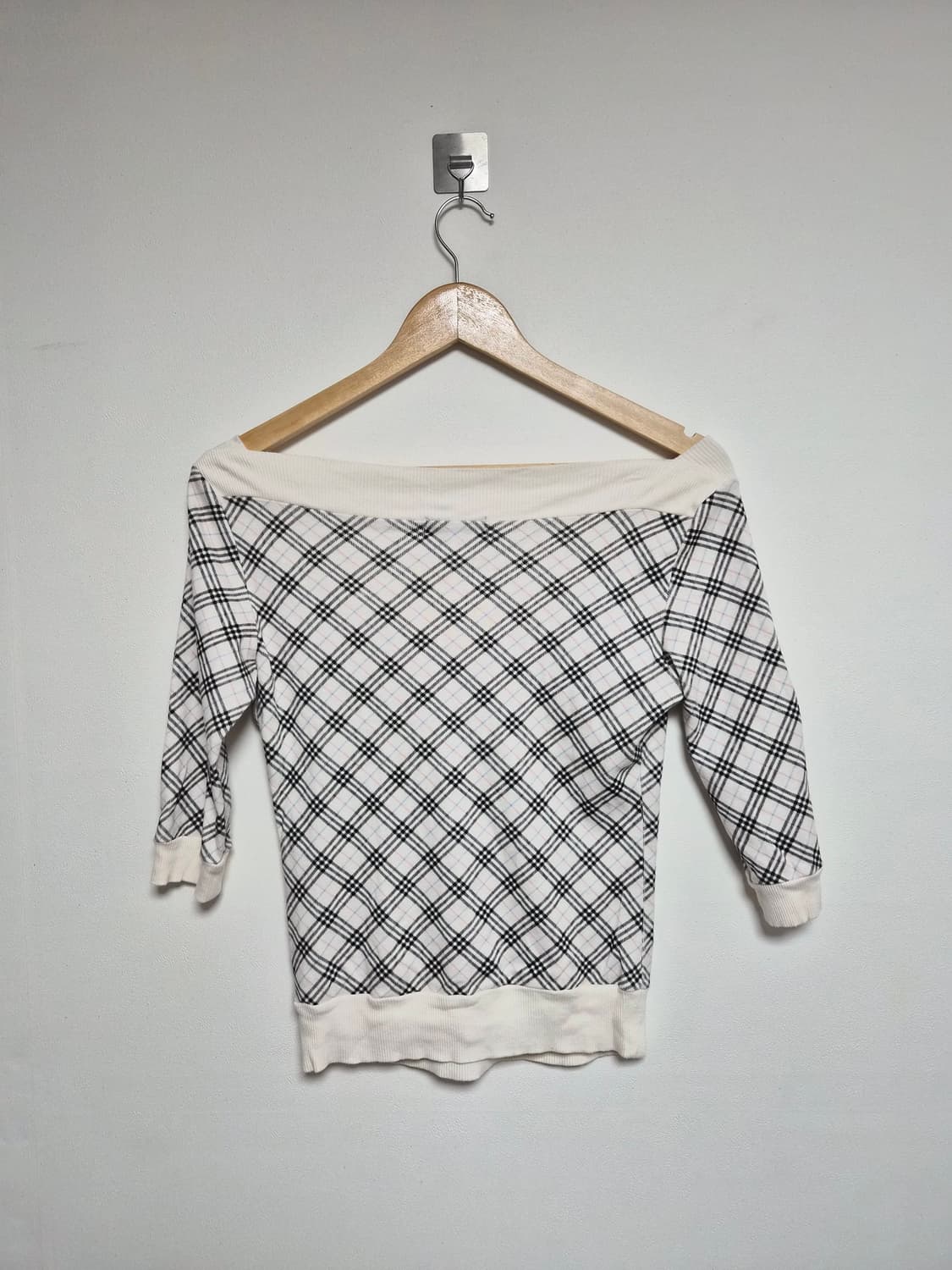 버버리블루라벨 노바체크 와이드 티셔츠 38 - T152 상품이미지2