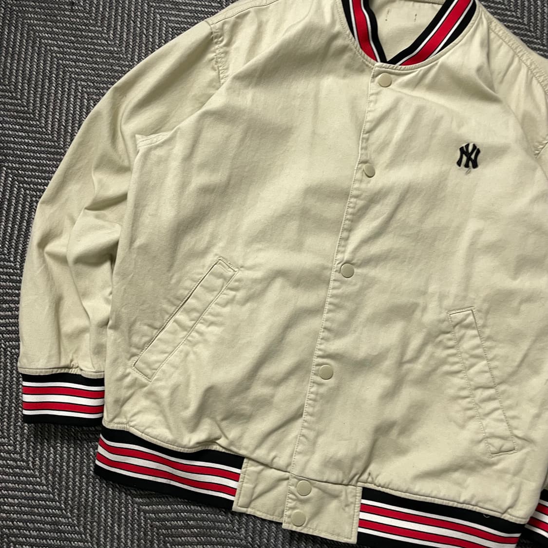 00s MLB 올드스쿨 뉴욕 양키스 베이스볼 바시티 자켓o 5007 상품이미지3