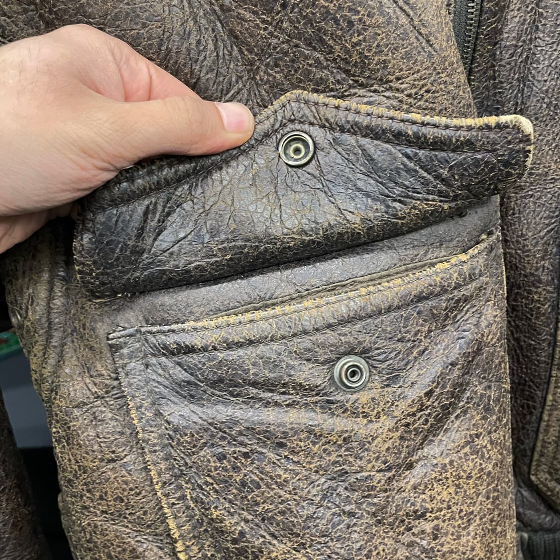 80s U.S NAVY G-1 해군 항공 양가죽 자켓 밀리터리 상품이미지5