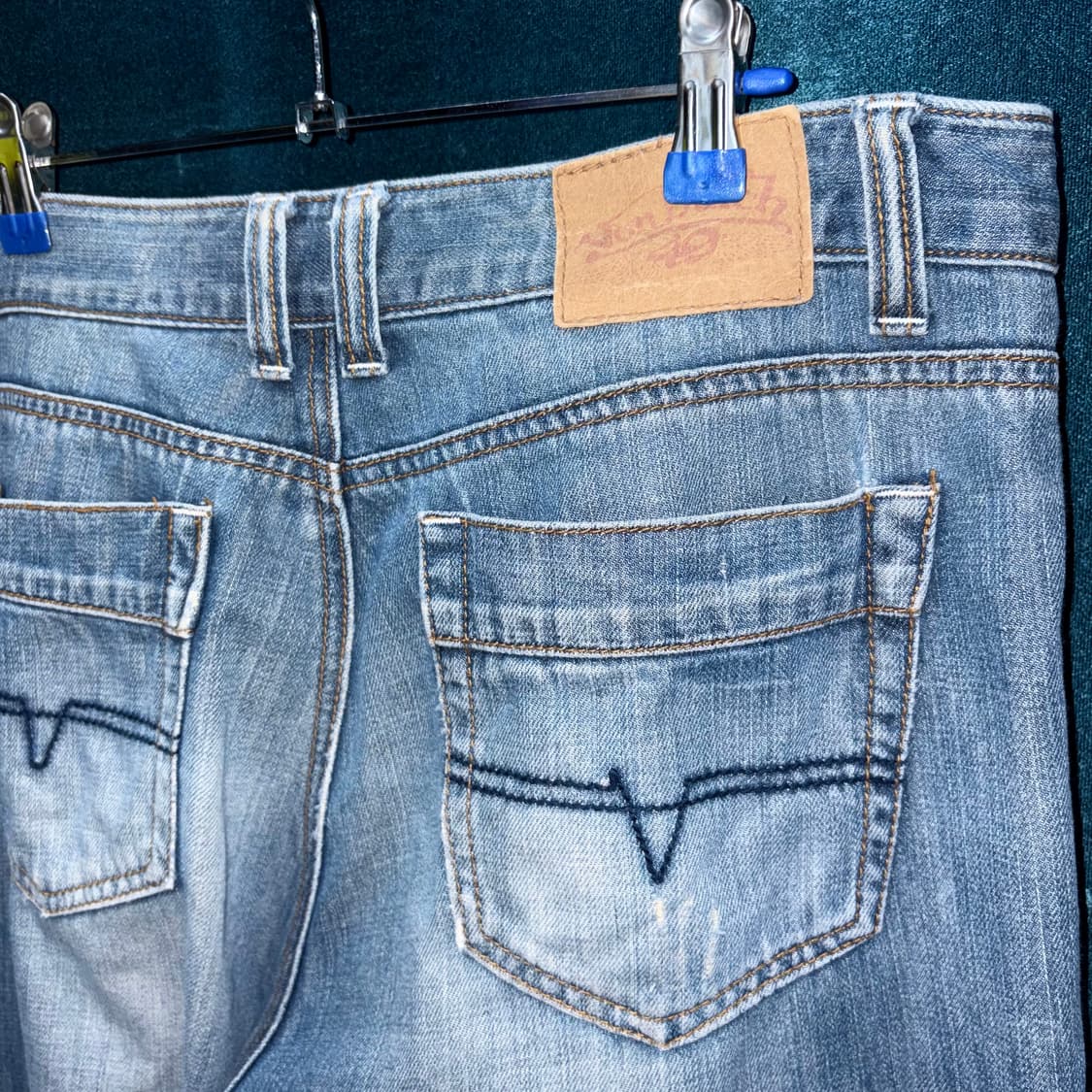 (33) 본더치 연청 와이드 데님 팬츠 상품이미지4