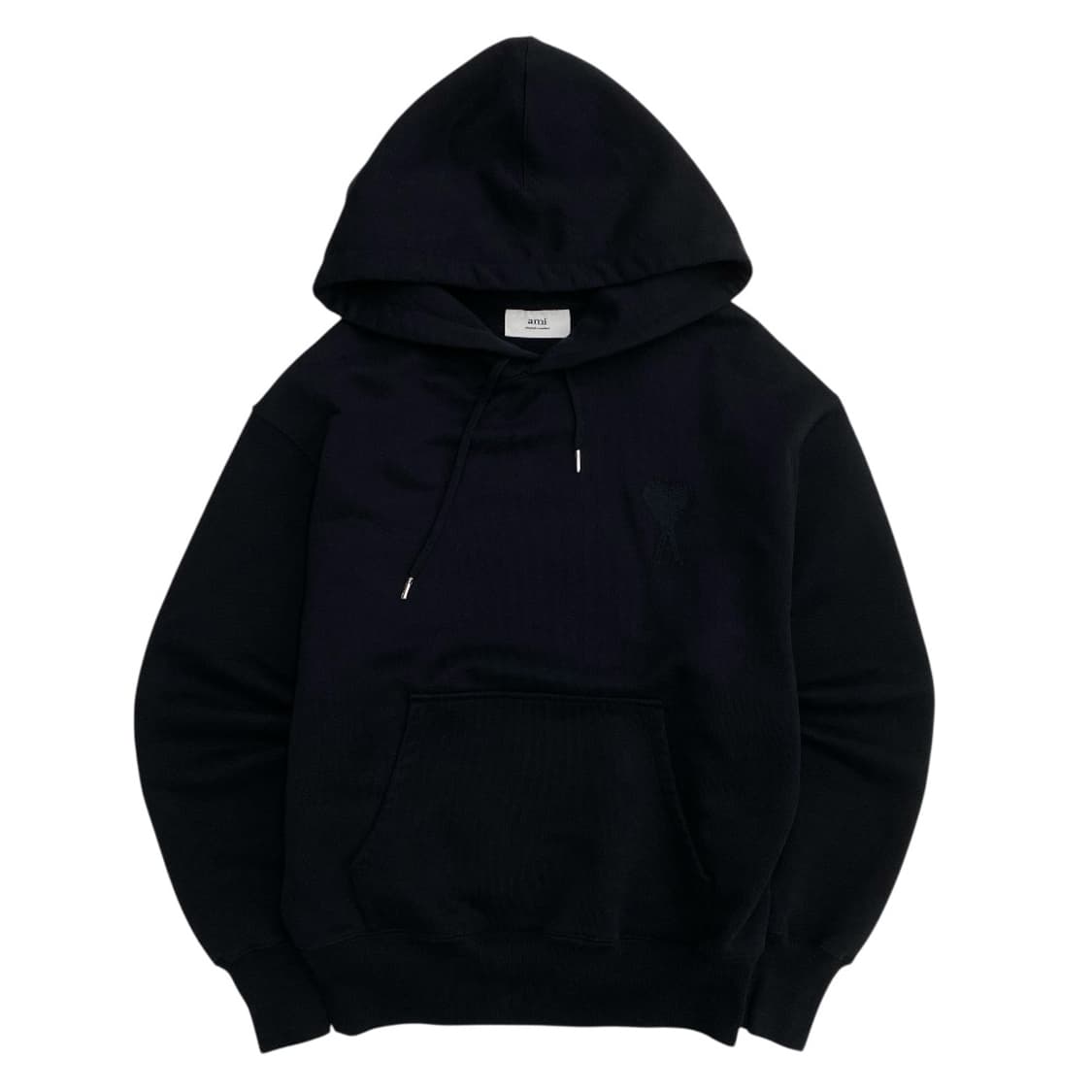 아미 하트로고 블랙 후드티 상품이미지2