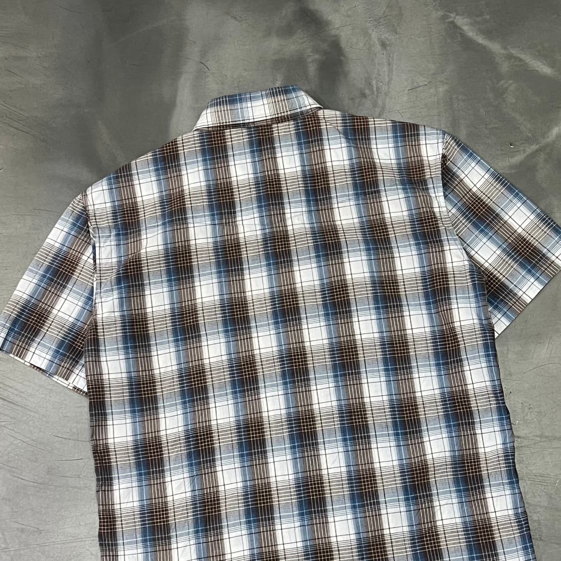  빅 샤크 체크 웨스턴 하프 셔츠 y16218 상품이미지4