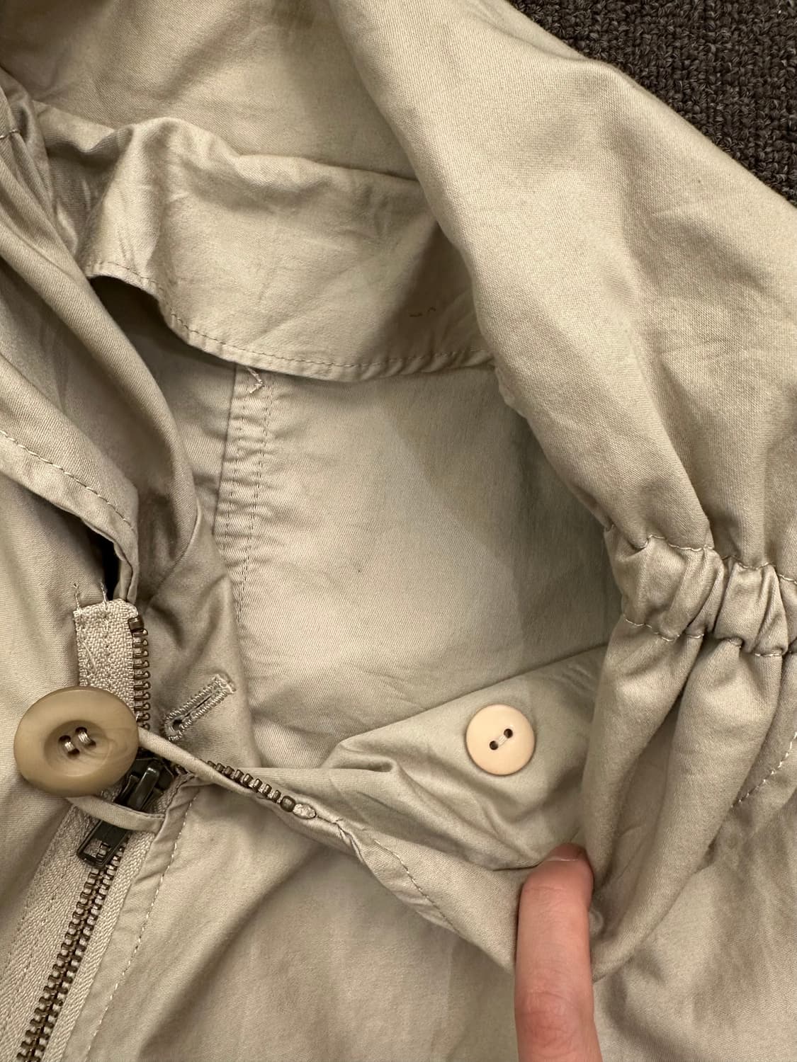 38)Japanese vintage 베이지 코튼 후드자켓 상품이미지5