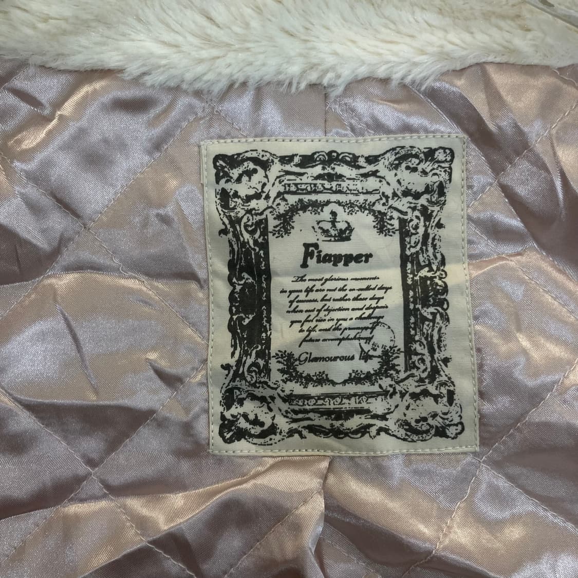 Fiapper 아이보리 퍼 크롭 자켓 L 상품이미지3