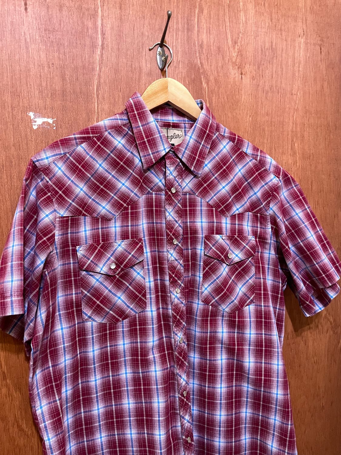 Wrangler 랭글러 체크 웨스턴 반팔 셔츠 상품이미지2