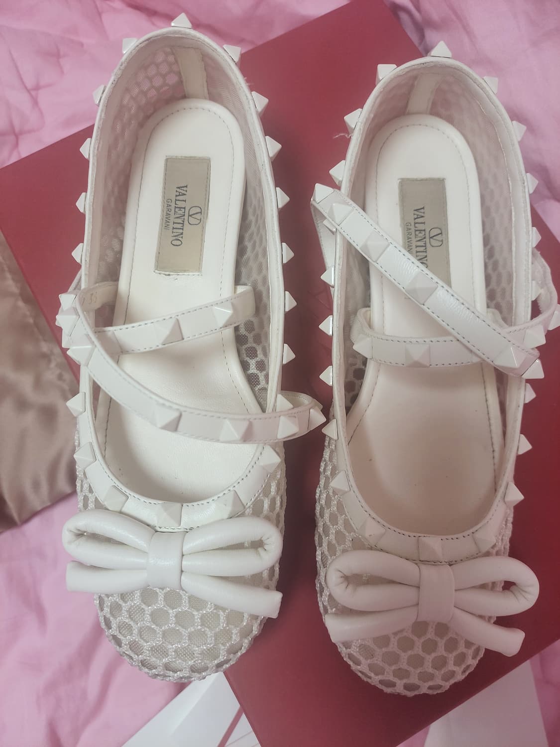 정품)급처5번정도신음!발렌티노 차정원 리본발레리나메리제인플랫슈즈 인보이스 상품이미지6