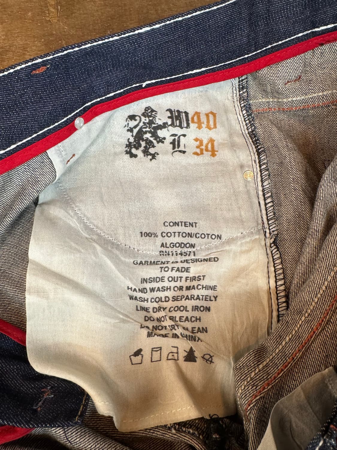 American vintage 독수리 자수 와이드 데님팬츠 상품이미지6