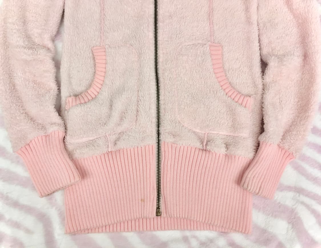 연핑크 하이넥 빅카라 퍼 집업 히메갸루 핀터레스트 Y2K 펑크 상품이미지8