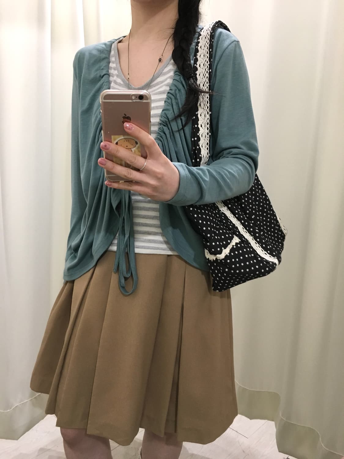 teal shirred cardigan 상품이미지6