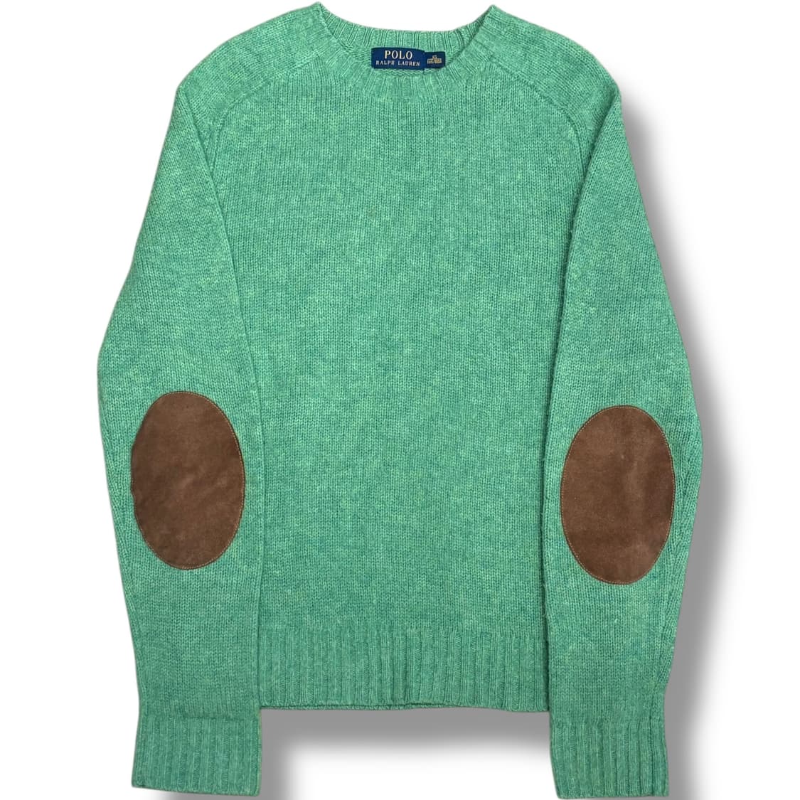 Polo Ralph Lauren 엘보우 패치 라이트 그린 울 니트 상품이미지1