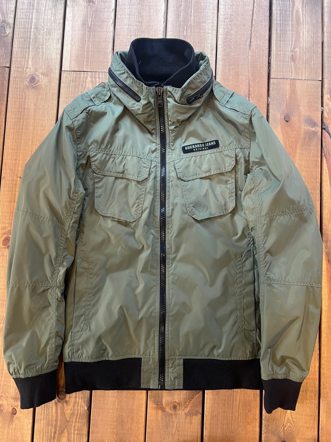 버카루 카키 나일론 자켓 상품이미지6