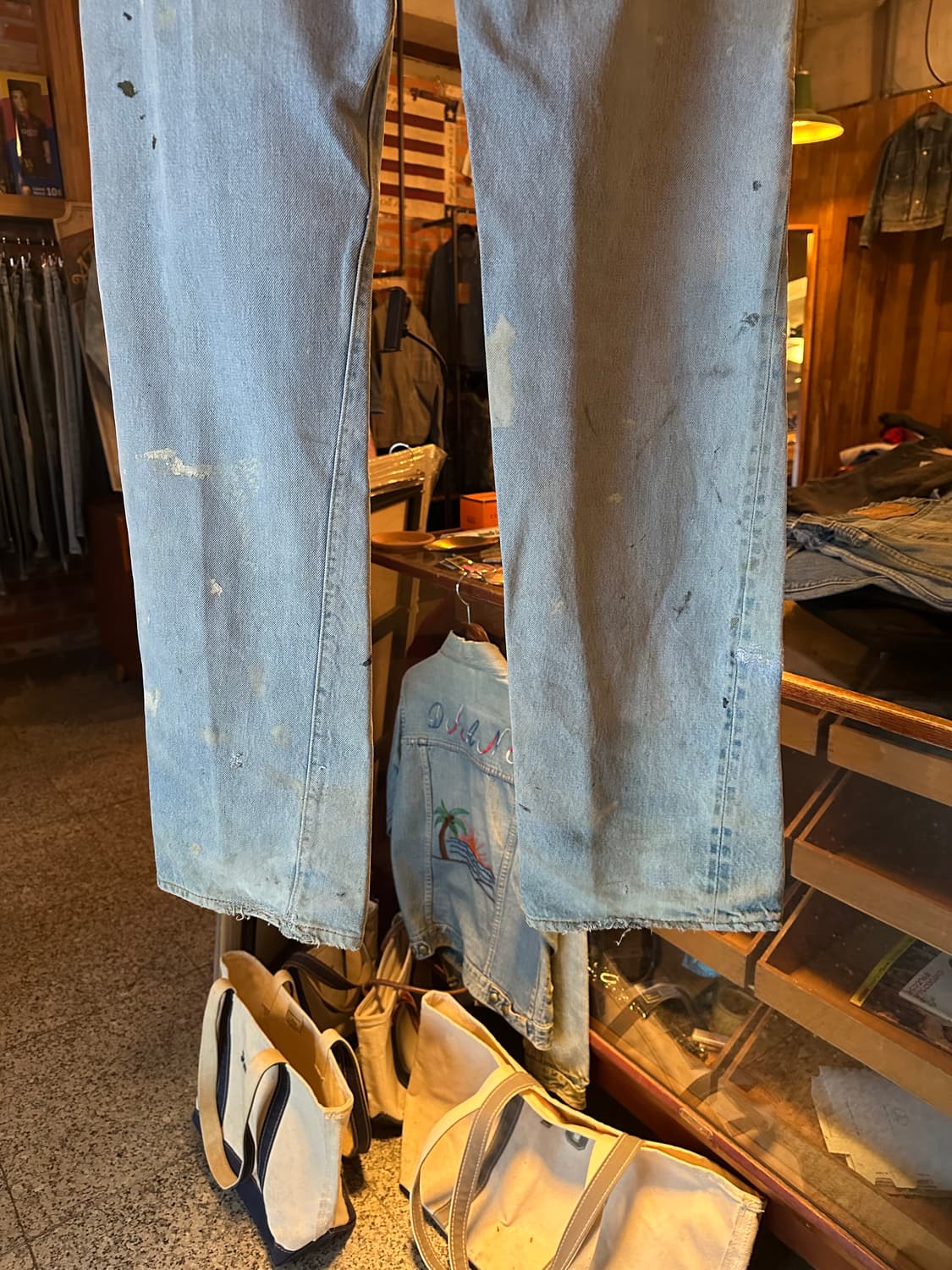 80s USA 빈티지 리바이스 501 66후기 셀비지 데님 팬츠 상품이미지7