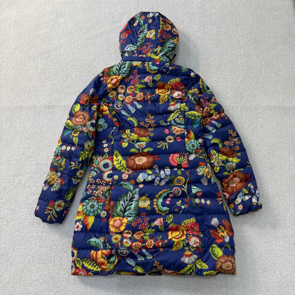 M 오일릴리 플라워 패턴 덕다운 패딩 0209T 상품이미지2