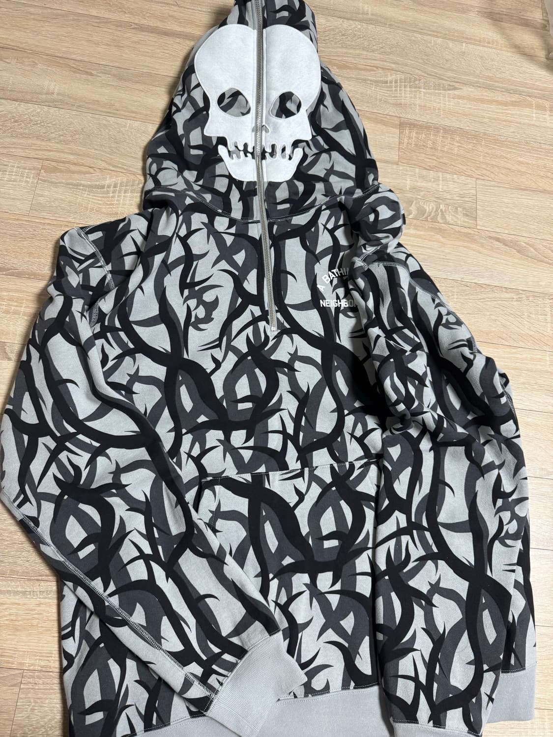 [XXL]베이프 x 네이버후드 트라이얼 카모 하프짚업 상품이미지2