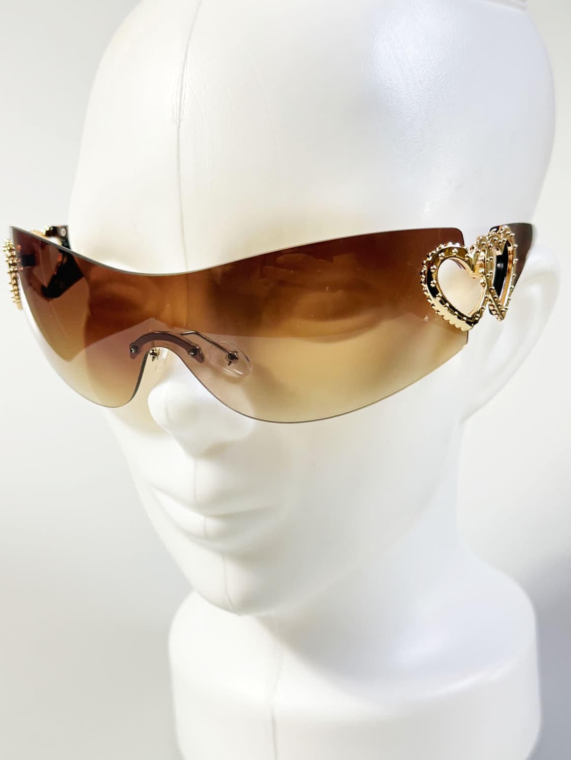 쉴드 고글 무테 스퀘어 프레임 빈티지 틴트 선글라스 상품이미지8