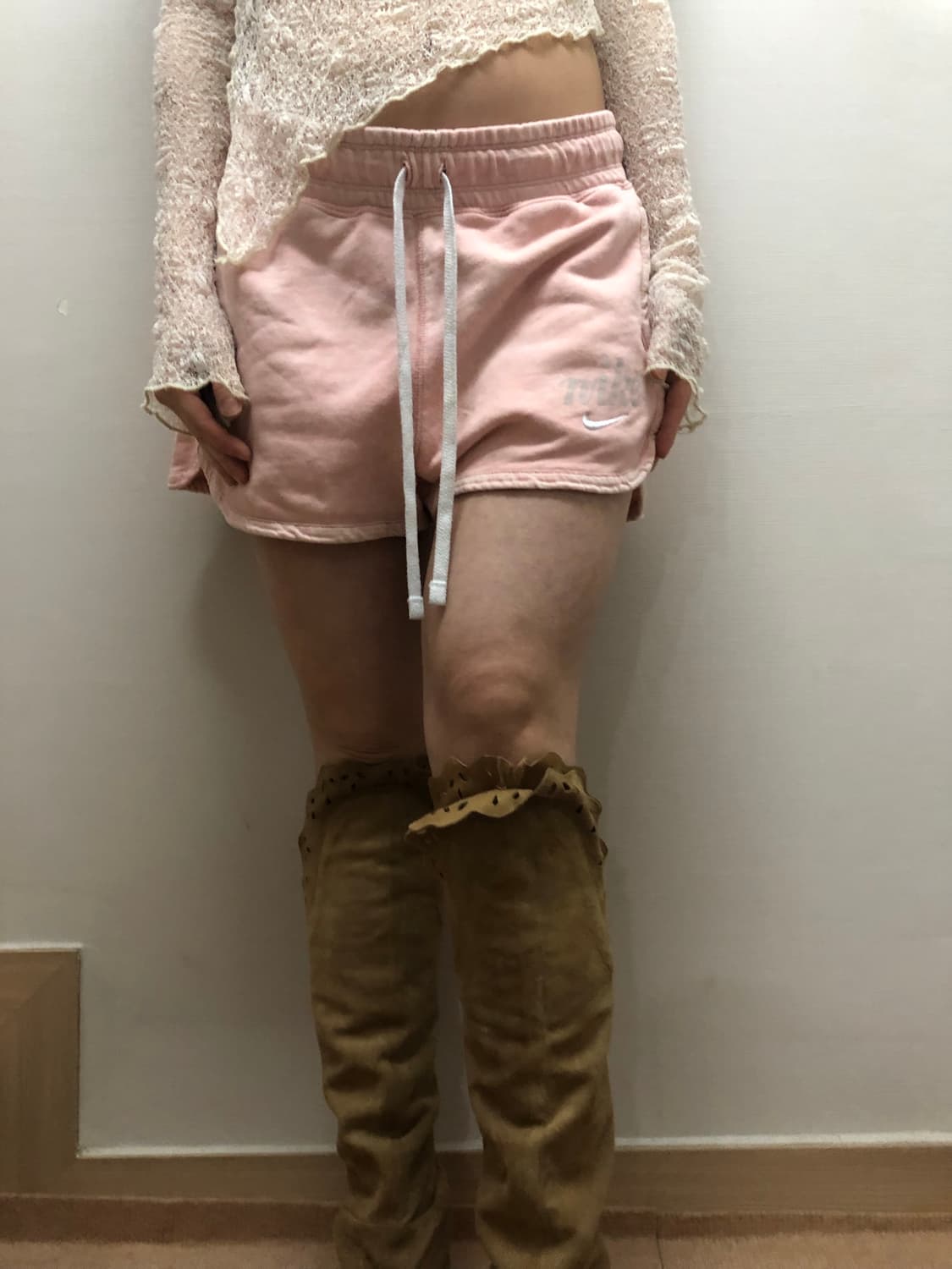 빈티지 나이키 핑크 워싱 코튼 쇼츠 상품이미지6