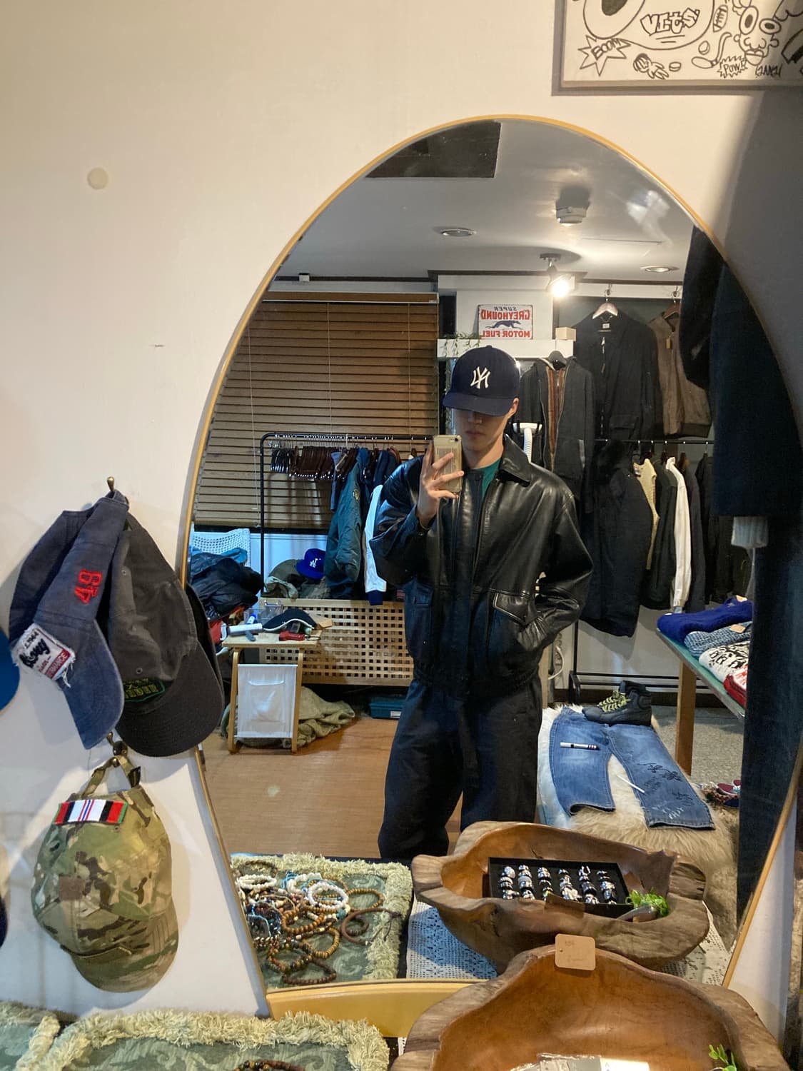 EUR vtg 램스킨 레더자켓 상품이미지3