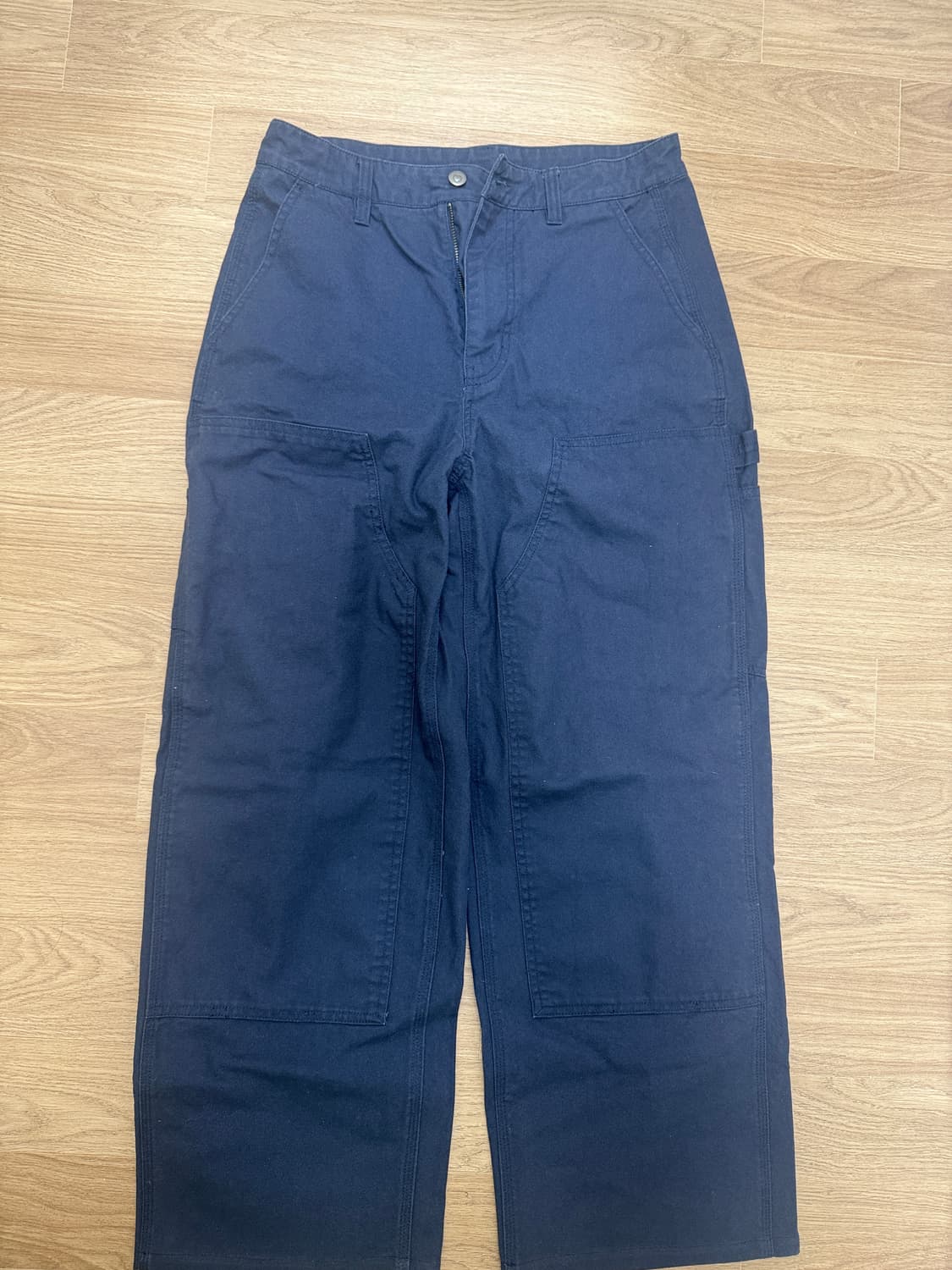 무탠다드 캔버스 와이드 더블 니 카펜터 팬츠(아이언그레이) 상품이미지5