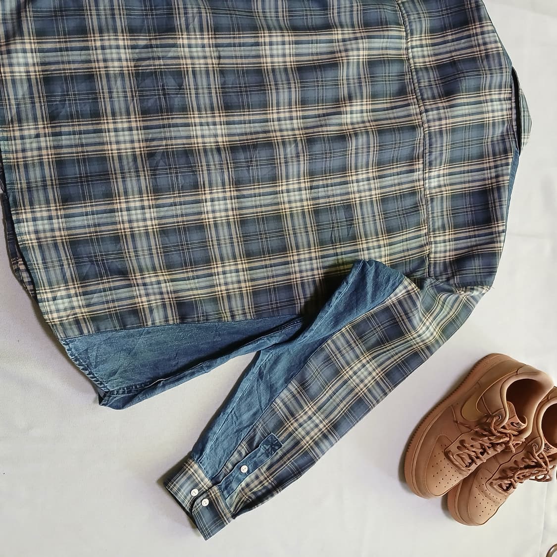 magoodgan 맥우드건 남녀공용 체크 데님 셔츠 남방 상품이미지8