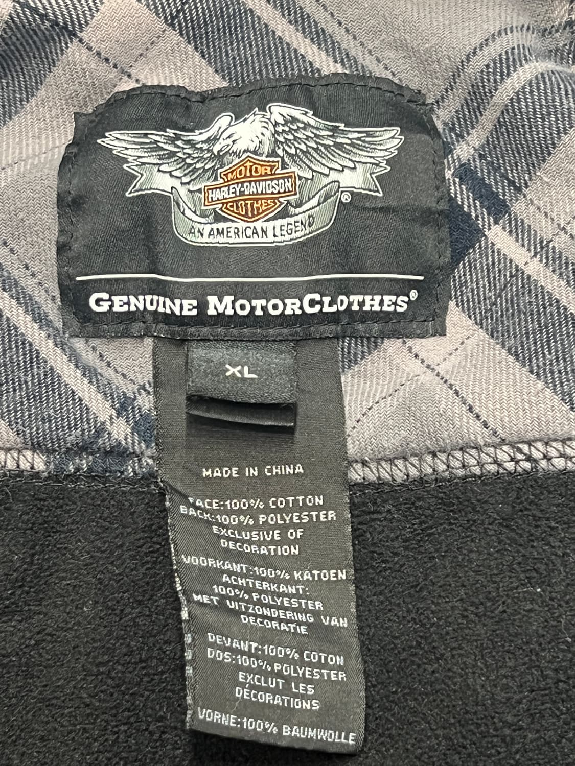 할리데이비슨 플란넬 기모 셔츠  상품이미지6