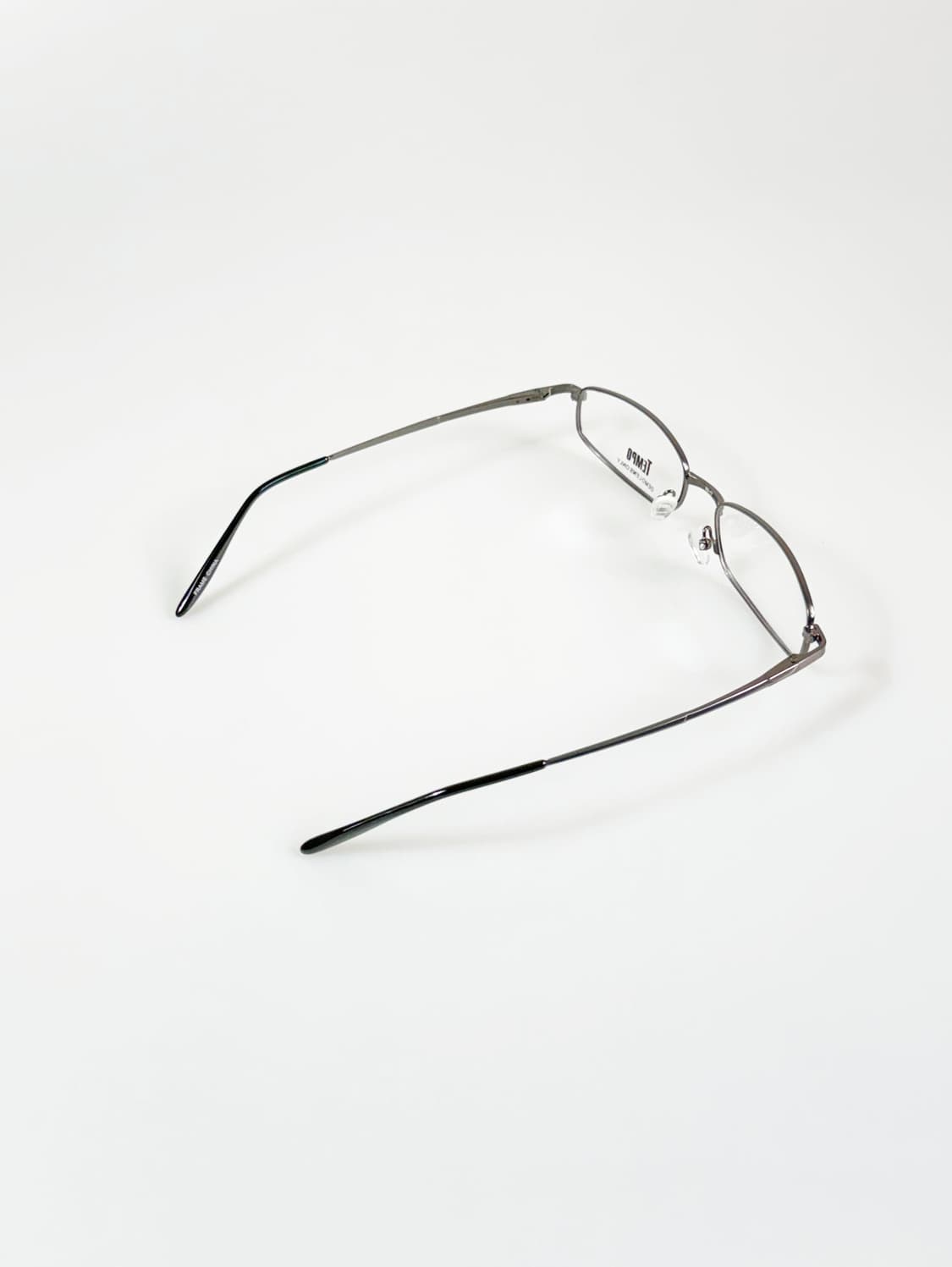 TEMPO 슬림 스퀘어 다크실버 메탈 프레임 빈티지 안경 상품이미지4