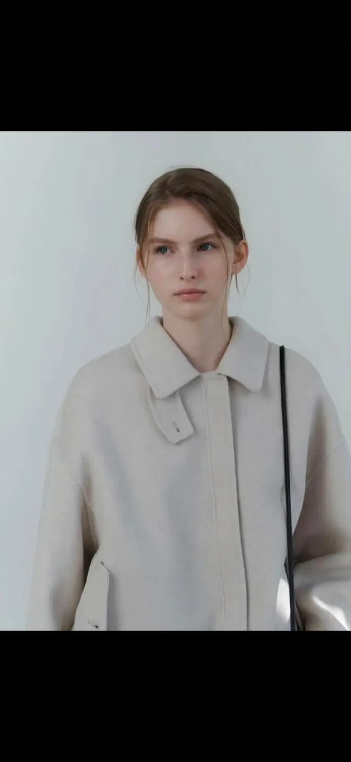 유라고 울 캐시미어 핸드메이드 블루종 자켓 숏코트 점퍼 브라운 FREE 상품이미지6