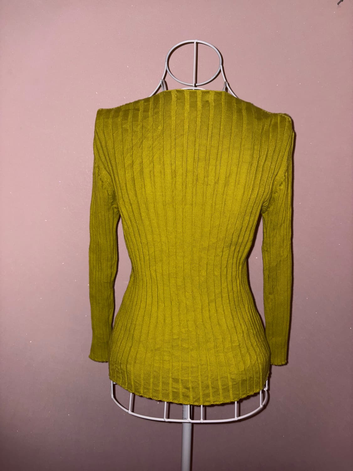 일본 빈티지 올리브 큐빅 가디건 상품이미지3