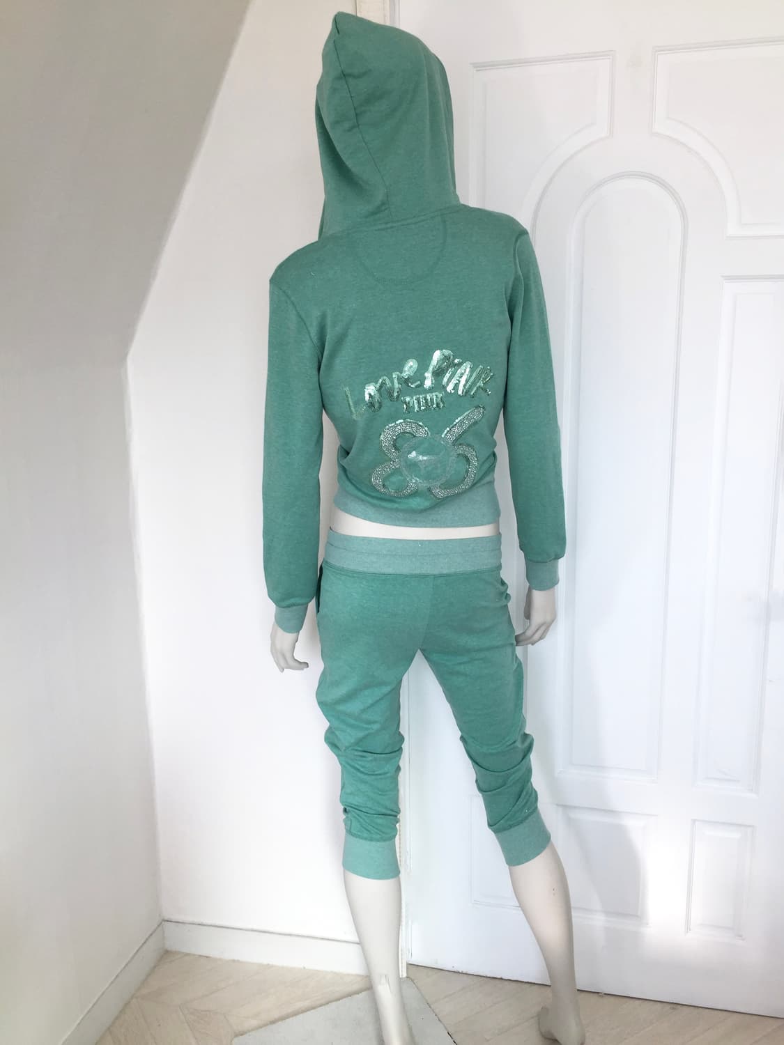 “PINK” Mint Sequin Detail Matching Set 상품이미지7