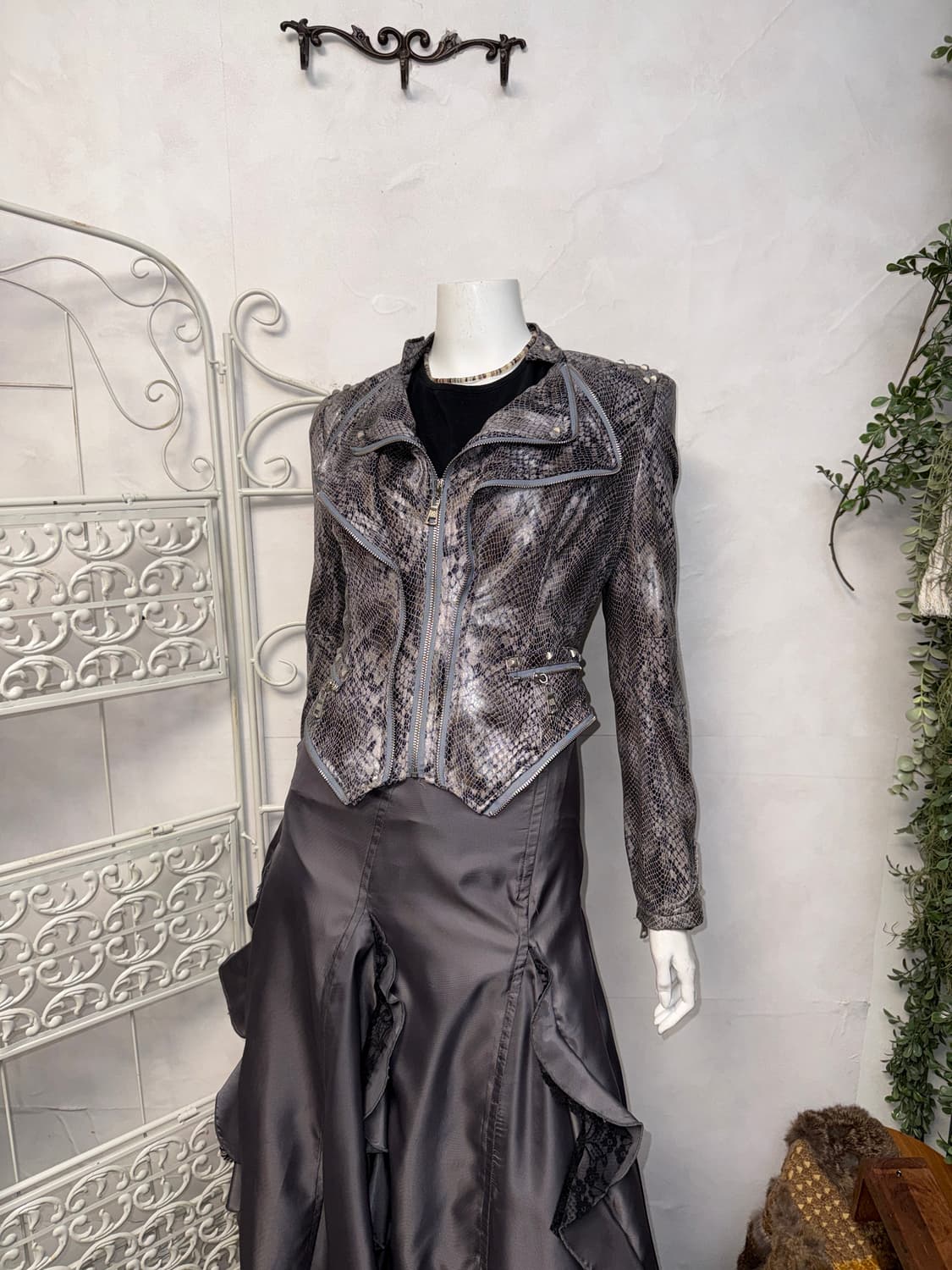 Charcoal tie dye python stud rider jk 상품이미지4