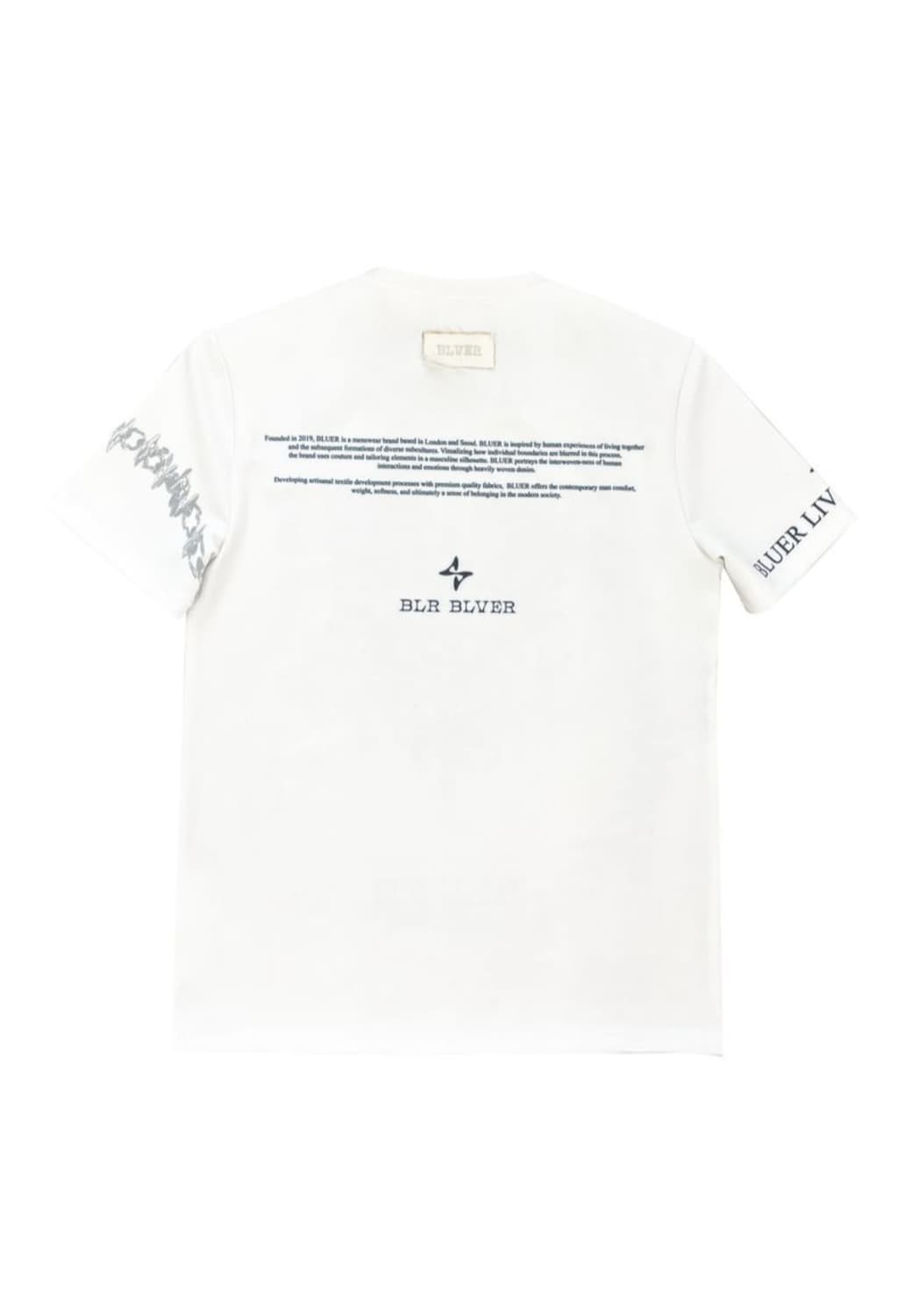 BLR BLUER 비엘알 체인 프린트 핏 티셔츠 s 크롭 상품이미지2